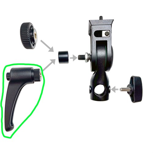 Handle with tilt bracket ONE-THREE-LED 100 C