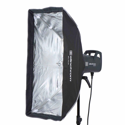 The softbox has a silver-plated interior.