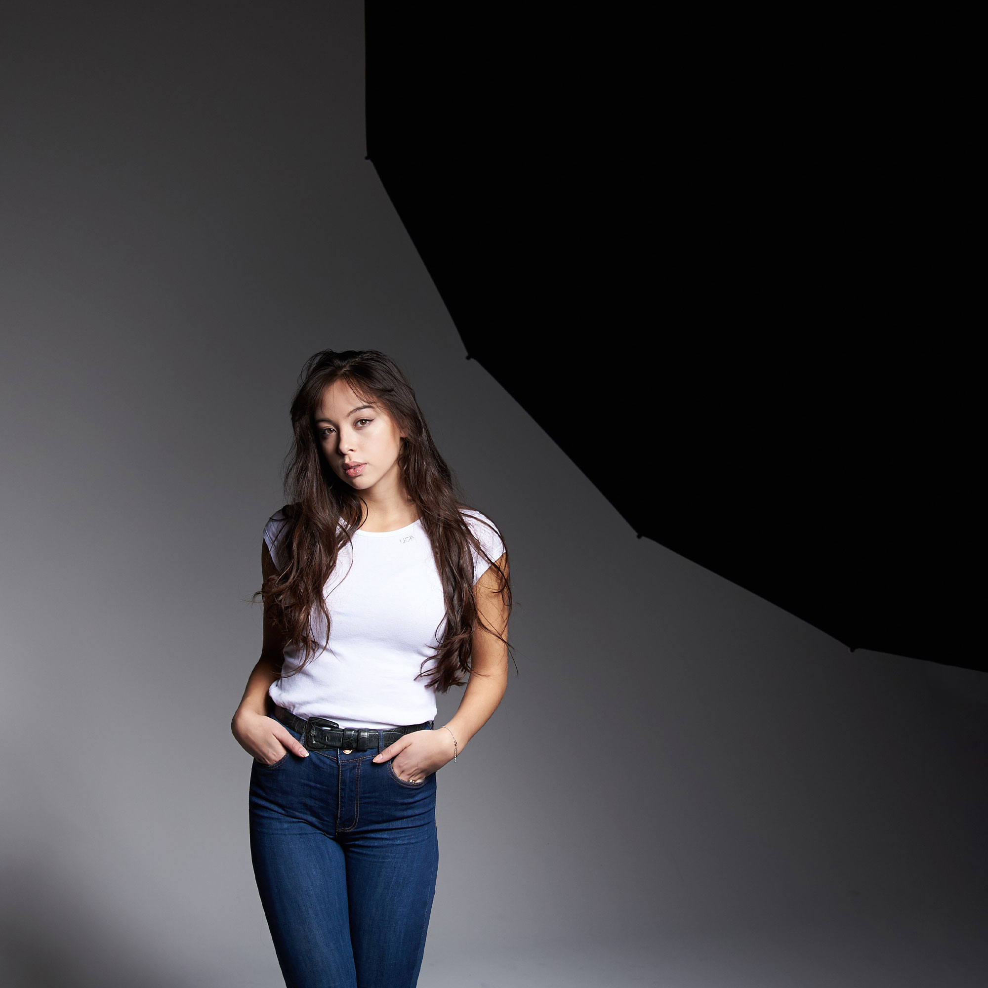 4 setups with one Deep Umbrella Elinchrom