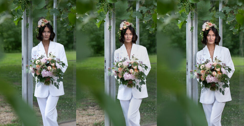 3 images aligned, showing differences in light